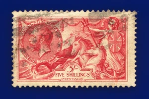 1918 SG416 5s Rose-Carmine BW N68 (1) buen usado gato 135 £ daqo - Imagen 1 de 3