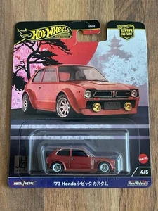 Hot Wheels - '73 Honda Civic Custom - Japan Historics 4 - Car Culture Mattel NUOVO - Foto 1 di 4