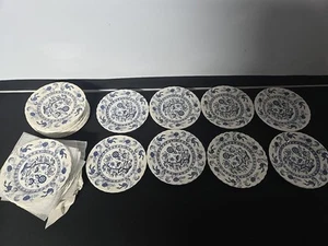 Lot Of 28 J G Classic Meakin Blue Nordic Onion Pattern English Small Plate 6.75” - Picture 1 of 6