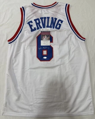 Julius Erving HOF MVP Philadelphia 76ers Signed Autographed Jersey JSA COA - Image 1 of 4