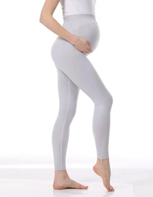 1pair Women's Leggings Maternity High Waist Knitted Belly Support Pants - Image 1 of 4
