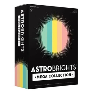Astrobrights Mega Collection, Colored Cardstock, Punchy Pastel 5-Color - Picture 1 of 6