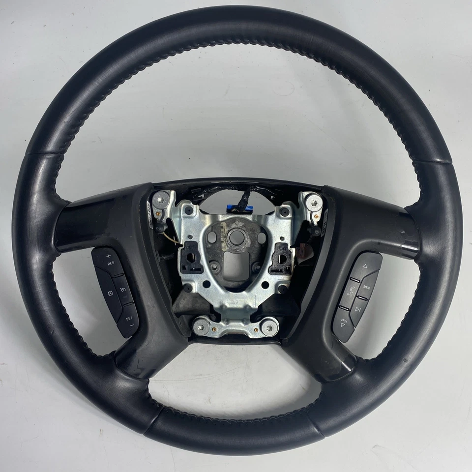 Chevrolet GMC Tahoe Yukon silverado Steering Wheel Black Ebony leather 07-14 oem - Image 1 of 4