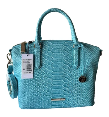 Cartera de cuero genuino azul Brahmin Duxbury $225 nueva con etiquetas Foto 1 de 4