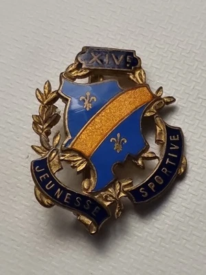 JEUNESSE SPORTIVE PARIS XIV ARR FRANCE OLD RARE Football Badge Insigne Abzeichen - Photo 1/2