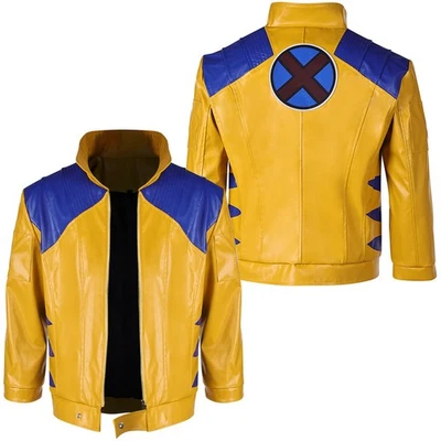 Росомаха желтый куртка косплей костюм мужской Хэллоуин карнавал вечеринки пальто - Изображение 1 из 4