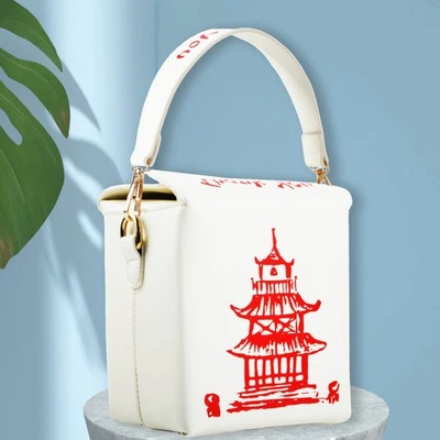 Novelty Chinese Take Out Food Crossbody Bag Purse Unique  - Image 1 of 4