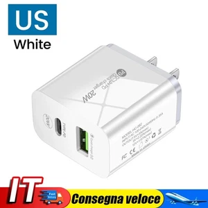 PD 20W Mobile Phone Chargers Lightweight Wall Chargers for (US White) IT - Bild 1 von 6