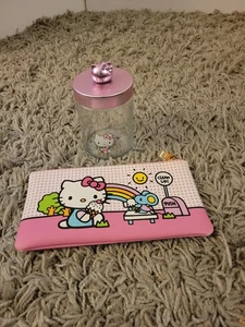 Sanrio Hello Kitty Pencil Pouch Pink Mouse Ice Cream Sunshine & Glass Jar - Picture 1 of 14