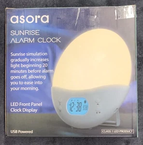 ASORA Gradual Light Increase LED Simulated Sunrise Alarm Clock TXSUNCLK-FB - Picture 1 of 6