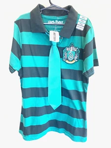 NWT Hot Topic Harry Potter Slytherin Uniform Shirt W/Tie Women's Small - Picture 1 of 4