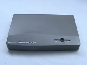 1 USED HP JETDIRECT EXTERNAL PRINT SERVER 300X J3263A 10/100 RJ45 ETHERNET - Picture 1 of 3
