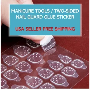 5 sheet Double-Sided Nail Glue Tape Sticker Adhesive Nail Tabs for Press on Tip - Picture 1 of 9