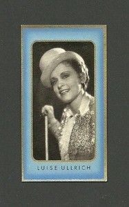 Luise Ullrich #185 1930s Top Hat & Cane Dance Film Star Vintage Cigarette Card