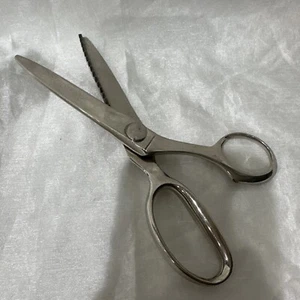 Vintage WISS CC7 Pinking Shears Zig Zag Scissors Made in USA 7.5" Chrome - Picture 1 of 4