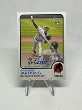 Spenser Watkins 2022 TOPPS HERITAGE REAL ONE ON CARD RC AUTO #ROA-SW ORIOLES