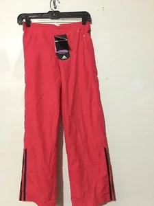 NWT Adidas Clima proof Size M 7-16 Kids Racing Pant Red Black Active Sports - Picture 1 of 9
