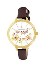 New Olivia Westwood Ladies Flower Design Gold Minimalist  Watch 