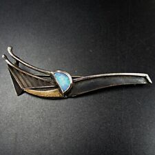 DESIGNER Brosche aus 925er Sterling Silber Opal Native American? Silver Brooch