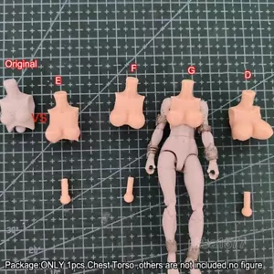 Nuevo modelo de torso de pecho femenino 1/18 SOLO para figura de estudio de lucha jefe de 3,75"" - Imagen 1 de 3