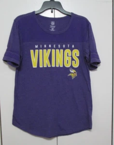 NFL Team Apparel MINNESOTA VIKINGS Women's Size XS Crew Neck T-Shirt - Picture 1 of 6