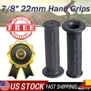 7/8" 22mm Handlebar Soft Rubber Hand Grips For ATV Quad -/ Taotao 4 Wheelers - Foto 1 di 7