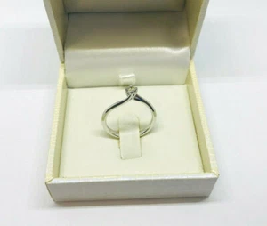 1 anello solitario Valentino con cuore ct 0,11 Oro bianco 750% Gold diamond ring - Imagen 1 de 5