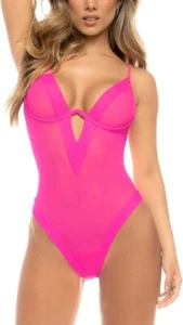 Mapale by Espiral Lingerie Women's Bodysuit 8832 - Pink Size S/M - NEW! - Picture 1 of 3
