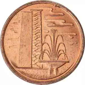 Singapur 1978 - 1 centavo muy hermosa sin circular - moneda roja coleccionable - Imagen 1 de 2