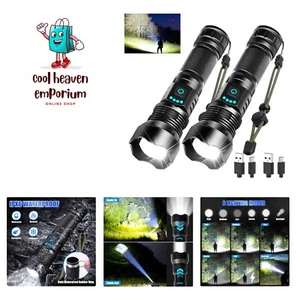 Rechargeable LED Flashlights High Lumens, 100000 Lumen Super Bright Flashligh... - Picture 1 of 7