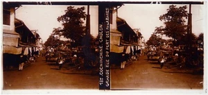 Vietnam.Cochinchine.Cholon.Rue du Fort des Malabares.Vue stereo sur verre 6x13. - Imagen 1 de 1