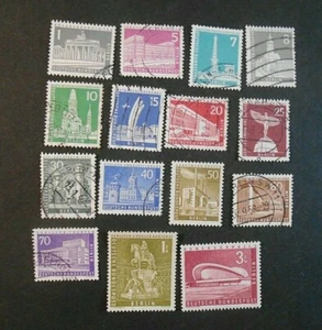 GERMANIA ,GERMANY, BERLIN 1956 " Monumenti di Berlino " 15V cpl set USED/MH/ MNH - Imagen 1 de 1