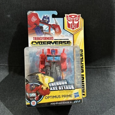 Transformers Cyberverse Optimus Prime Figure Energon Axe Attack NIB - Image 1 of 4