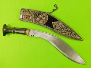 Antique 19 Century India Nepal Kothimora Kukri Gurkha Presentation Dagger Knife - Picture 1 of 24