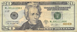USA / San Francisco , Ca $20 2013 Radar 89111198 Note Circulated banknote AAM - Picture 1 of 2