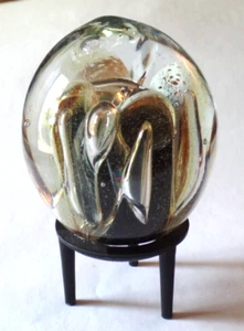 Vintage Multicolor Art Glass Sphere Paperweight? (c) (Base not included) - Picture 1 of 9