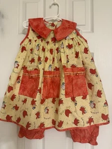 90s Vintage Fun Farm Girl Chicken Noodle dress set 4T - Picture 1 of 11