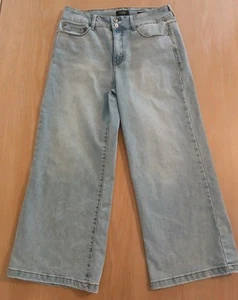 Pantalones de mezclilla Curve Appeal para mujer 10 30 azul denim tiro alto pierna ancha - Imagen 1 de 7