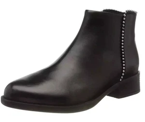Stivaletti Chelsea Geox D Resia P donna UK 5 EU 38 pelle nera tacco a blocco - Foto 1 di 7