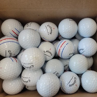 36 pelotas de golf Callaway cromadas suaves de triple pista 5A como nuevas Foto 1 de 2