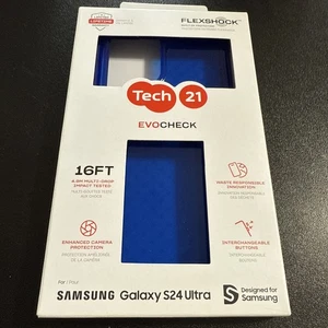 Tech21 EvoCheck Series Gel Case for Samsung Galaxy S24 Ultra - Cobalt Blue - Picture 1 of 2
