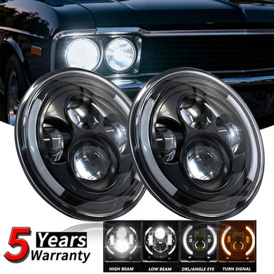 Faros LED redondos 48000LM 6500K 200W para Hummer H1 2002-2004 2006 7" pulgadas Foto 1 de 4