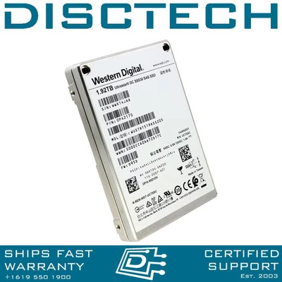 Dell 5ND33 WD WUSTR1519ASS200 1.92TB TCG-FIPS SED SAS RI SSD - Image 1 of 3