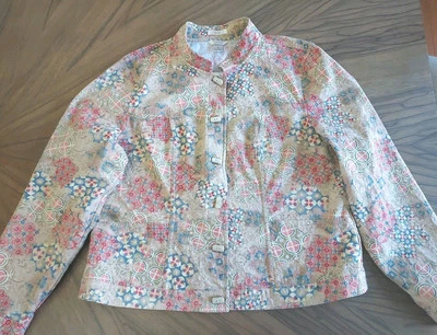 Chaqueta Blazer Christopher & Banks Mujer XL Elastizada Coloridos Bolsillos Foto 1 de 4