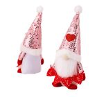 Pink Sequins Gnomes Ball Pointed Hat, Gift Doll Glitter Ornaments