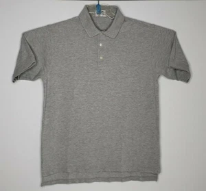 Polo uomo vintage anni 80 Slazenger classica tinta unita grande grigia manica logo - Foto 1 di 8