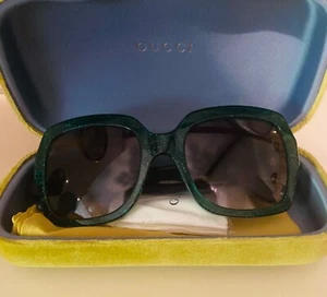 NWOT GUCCI GG0036S Green W/Grey Gradient 54*22*140 Sunglasses GORGEOUS! - Picture 1 of 7