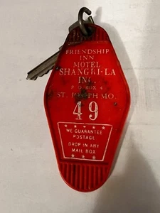 Friendship Inn Motel Shangri - La - St Joseph, Missouri Member Key And Fob #49 - Picture 1 of 4