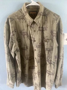 Woolrich Vintage Herren schwerer Flanell Elch Druck Größenmaße siehe Bilder - Bild 1 von 11