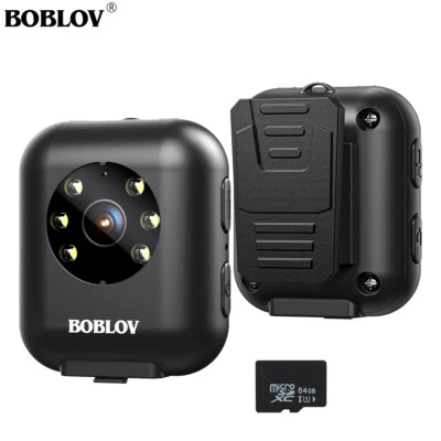 BOBLOV 64GB Head Wearable 1080P Mini Body Camera Recorder for Daily Shooting - Image 1 of 4